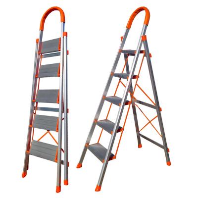 China Folding Ladders D-Type 3 4 5 6 Household Ladder For Home Use Aluminum Folding Step Ladder Domestic escalera plegable para el hogar for sale