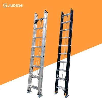 China Folding Ladders Aluminum Rope Extendable Ladder With Ropes 4.8 6 7.2 8.4 9.6 10.8 12 meters for sale