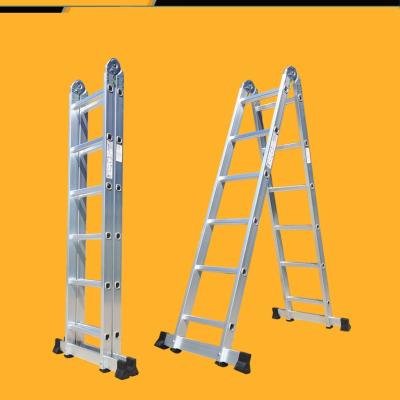 China Folding Ladders Double Side Articulated Aluminum Folding Step Ladder 2*5  2*6  2*7  2*8  2*9  2*10 for sale