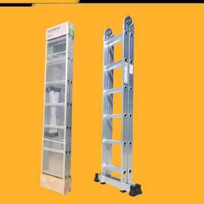 China Folding Ladders Double Side 3-in-1 Multipurpose Aluminum Ladder With Small Connect Hinge Joint for sale