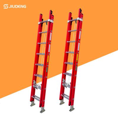 China Folding Ladders FRP GRP Fiberglass Reinforced Plastic Telescopic Extension Ladder for sale