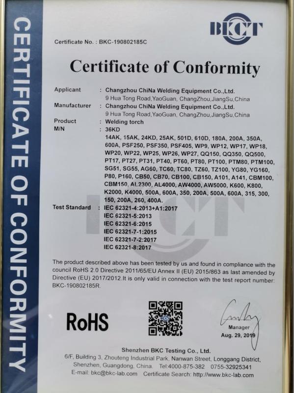 RoHS - Changzhou China Welding Equipment Co., Ltd.