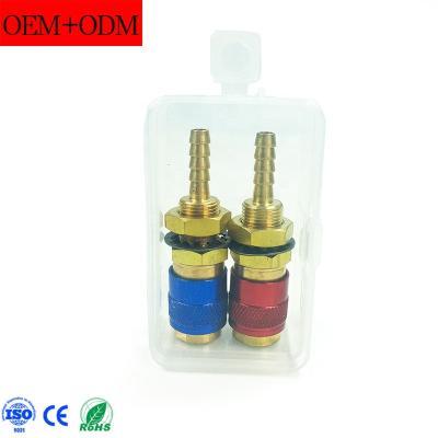 China Brass 6mm Quick Connector Kit Brass For MIG TIG Welding Torch Water Cooled Parts for sale