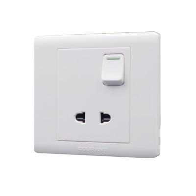 China Economical wall outlet version of ABS phosphor silver ally ally point wall outlet HOTEL MINISTRY OF INTERIOR 13A 2 terminal 1 strip switch socket for sale