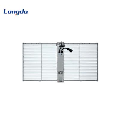 China Professional Hd P3.9-7.8 Mm Transparent Commercial Advertising Rental Business Led Display For Hotel for sale