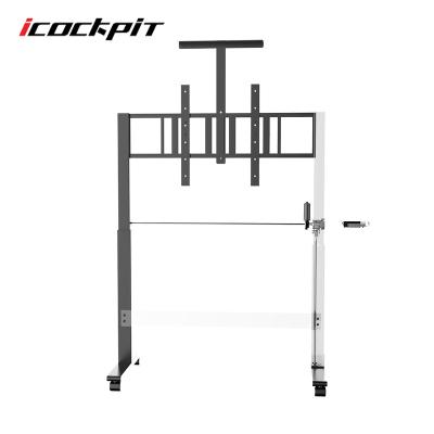 China Latest Icockpit Adjustable Design Motorized TV Lift Smart Height Adjustable TVs Mount Modern TV Stands With Remote Controller for sale