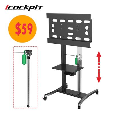 China Wholesale Custom Icockpit Adjustable TV Frame Low Dual Display TV and Laptop Motorized Drop-Down Remote Control TV Lift TV Lift for sale