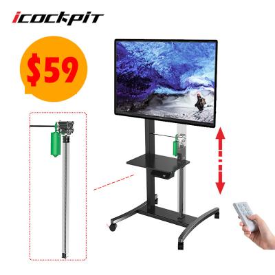 China Electric Laptop Height Adjustable Icockpit Dual Display TV and Remote Control Drop Down TV Lift System for sale