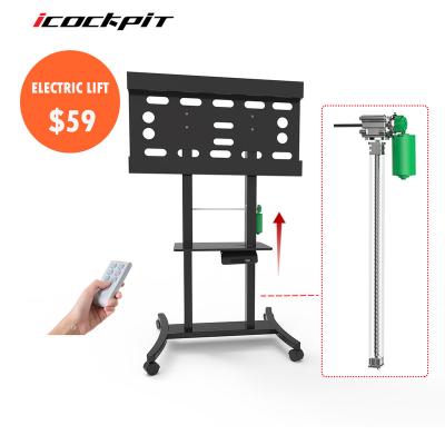 China 32-50 Inch Adjustable Electric Lift Icockpit TV Dual Display TV and Laptop Lifting Adjustable Height with Remote Control for sale