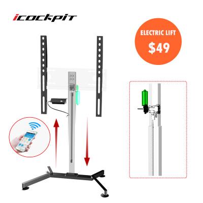 China Icockpit Adjustable Height Adjustable Electric Wireless Control Drop Down Electric TV Stand 1000mm TV Lift with Remote Control for sale