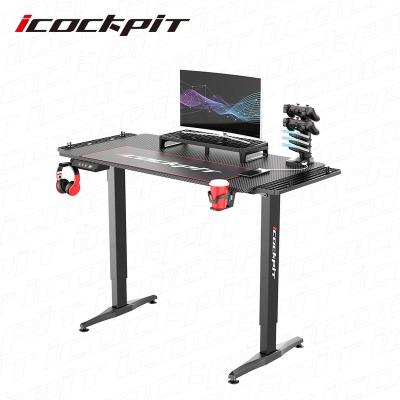 China High Quality Electric Single Adjustable Electric Height Adjustable Table Motor Game Customization Icockpit Table (Size) Desktop for sale