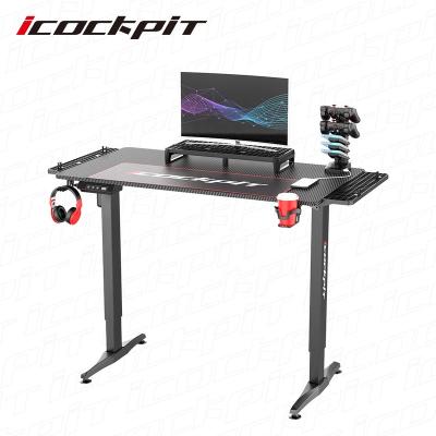 China Icockpit Icockpit E-sports Computer Stand Adjustable Height Electric Ergonomic Adjustable Desk Adjustable (Height) Tables for sale