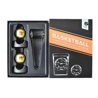 China Viable Factory Direct Gold Basketball Stainless Steel Custom Ice Cubes for sale