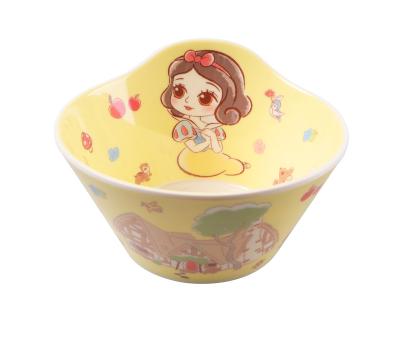 China Sustainable Disney Bowl Cartoon Tableware Kids Tableware Mickey Dining To Shape Deep Bowl for sale