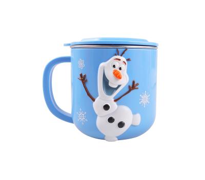 China Disney Cartoon Viable Kids Water Mug, Elsa, Anna, Stitch, Rapunzel, McQueen, Mickey 3D Modeling Mug for sale