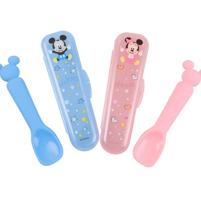 China Disney Silicone Spoon Box Dinner Spoon ABS Silicone Skin Box Viable Silicone Lunch Box for sale