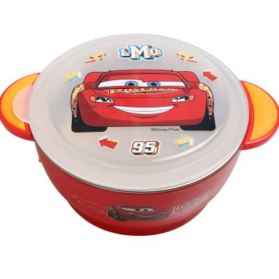 China Cartoon Disney Tableware Dinnerware Dining Ware Kids Bowl With Cover Kids Bowl With Suction for sale