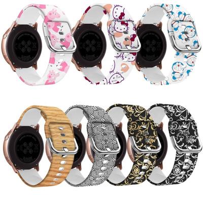 China Silicone Rubber Watch Strap with Printed Watch Band for Samsung Galaxy Watch for sale