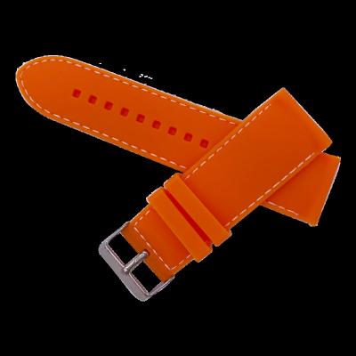 China Supplier Wholesale 22/24mm Silicone Rubber Sports Watches Bracelet Strap for sale