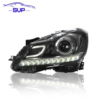 China Automotive Led Headlight Full LED Dynamic Rise Headlight Assembly For Benz C Class W204 Headlamps 2011-2013 Main Lamp Head Light for sale