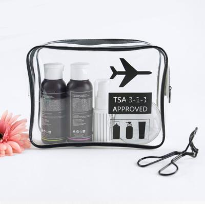 China Large capacity recyclable high quality clear cosmetic bag for sale