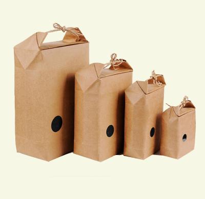 China Recyclable High Quality Durable Paper Bag Of Rice Craft for sale