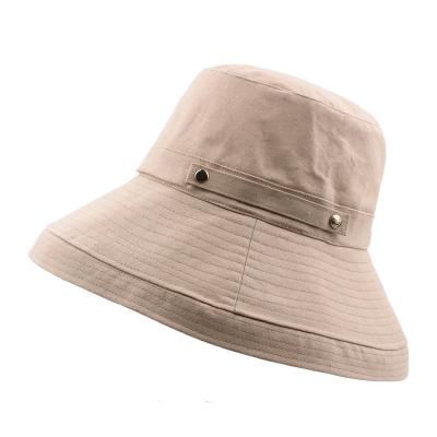 China Promotional Custom Striped Fisherman Bucket Hat Cotton Fishing Bucket Hat With Custom Logo For Travel for sale