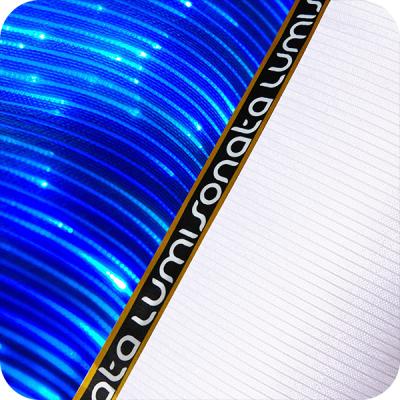 Cina Anti-static Lumisonata fiber optic fabric with changeable 7 colors free stitching to make dress lighted up fabric in vendita