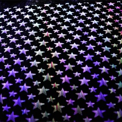 Cina New Star Glitter Fiber Optic Clothing Fabric Anti-static Magic Romantic Glow Fabric in vendita