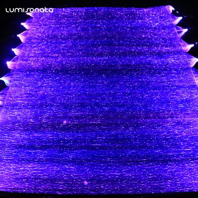 Cina New Design Anti-Static Fashion Led Luminous Fiber Optic Cloth What Is From Fiber To Cloth in vendita