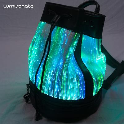 China With USB Fashion Cool Luminous Bag Light School Bag Light Up Clutch Bag for sale