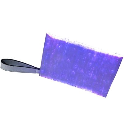 China Fiber Optic Cloth Praise Party Club Dance Led Light Luminous Fiber Optic Cloth Glow In Dark Lady Handbag for sale