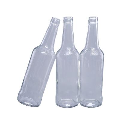 China Wholesale Beverage Most Popular Beverage Clear Transparent Glass Beer Bottle 250ml 330ml 520ml 510ml 650ml 1000ml for sale