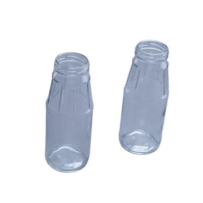 China Wholesale Clear Empty Beverage 250ml 350ml 500ml Tomato Sauce Glass Bottle With Metal Hook Cap for sale