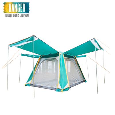 China Hot Selling Fiberglass Amazon Family 6~10 Large Canopy Camping Tent for sale