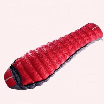 China New Design Mummy Goose Down Sleeping Bags For Cold Weather for sale