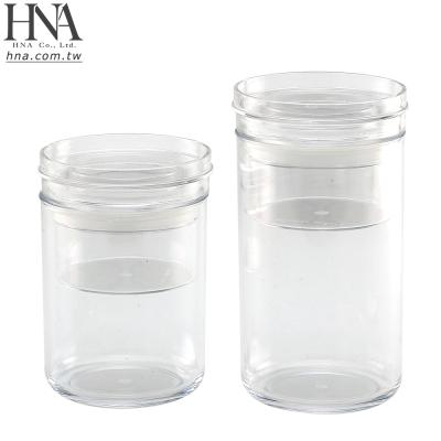 China Freshness Preservation HNA Taiwan Made Double Layer Airtight Cylinder Acrylic Storage Canister for sale