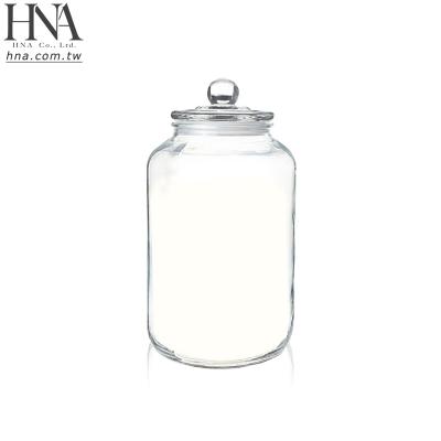 China Freshness Preservation HNA 5 Liter Large Clear Kitchen Storage Home Airtight Glass Jar With Silicone Sealed Lid for sale