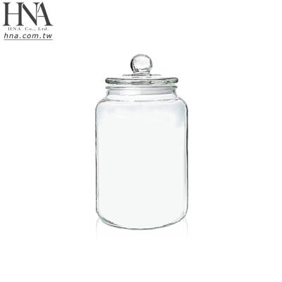 China Premium Wide Food Apothecary Preservative HNA Mouth Freshness Glass Jars 3L 3000ml With Airtight Lid for sale