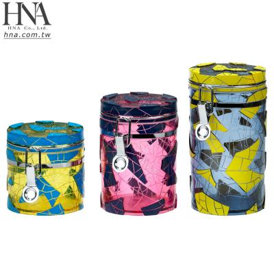 China Sustainable HNA Taiwan Made 3 Piece Colorful Airtight Kitchen Storage Canister Set for sale