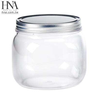 China HNA Viable Taiwan Made 1.4 Liter Plastic Mason Jars with Set of 8 Screw Lids for sale