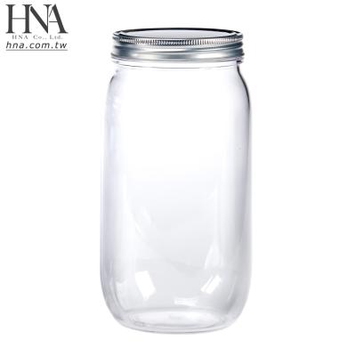 China Sustainable HNA Taiwan Made Large Plastic Mason Jars 108 oz With Wide Mouth for sale