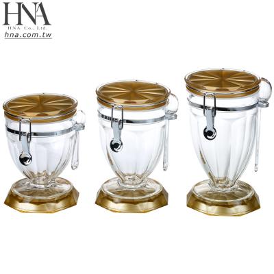 China Sustainable HNA Taiwan Made Clear Thick Plastic Canisters For Office Organization for sale