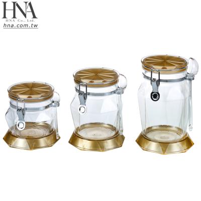 China HNA viable Taiwan made beautiful airtight acrylic jar for kitchen counter for sale