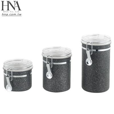 China Sustainable HNA Taiwan Made Beautiful Stainless Steel Storage Canister With Buckle for sale