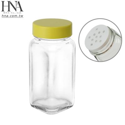 China Sustainable HNA Taiwan Made 120ml Glass Empty Spice Bottles Set With Shaker Insert Top for sale