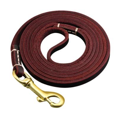 China Luxury Genuine Leather Dog Walking Leash Viable Dog Leash for sale