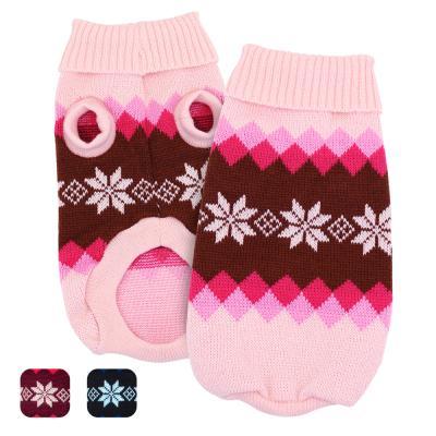 China Viable Factory Wholesale Pattern Christmas Dog Sweater Pet Winter Knitting Clothes for sale