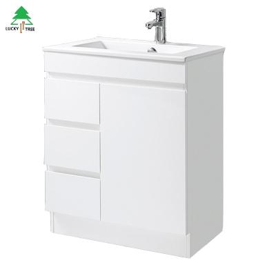 China Modern Australian Project Waterproof Particleboard Bathroom Cabinet for sale