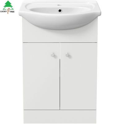 China Modern European New Design Flat Sink Mirror Bathroom Vanity Cabinet for sale